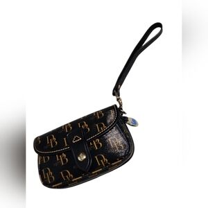Dooney & Bourke Black and Gold Clutch